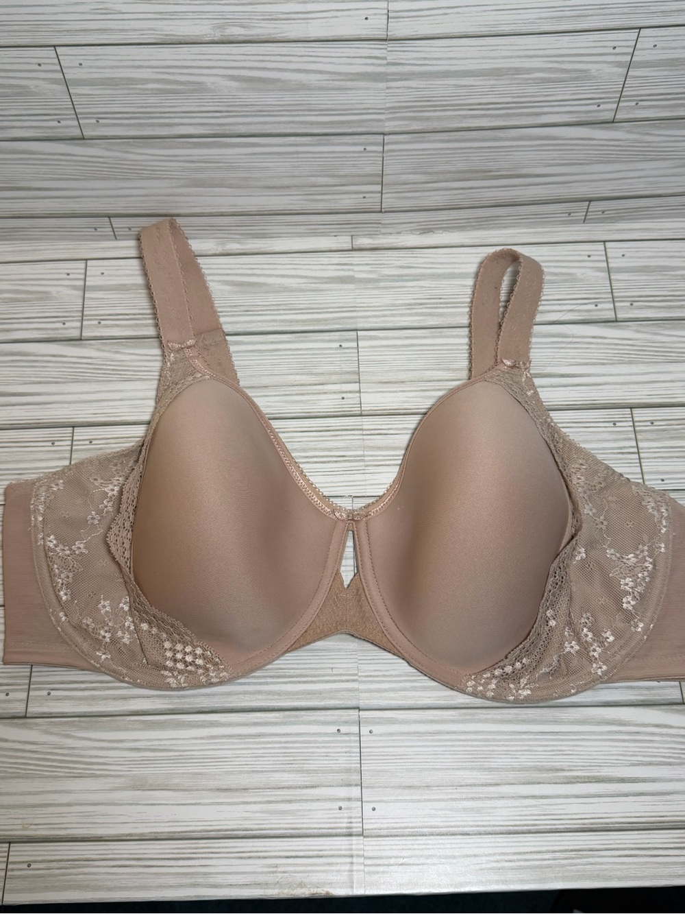 Elomi Charley Bandless Spacer Molded Bra 42G Nude Beige Underwire Lace